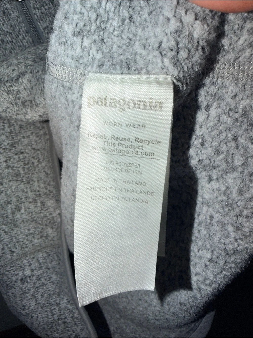 Patagonia Better Sweater Womens Gray Fleece Quarter Zip Size Small